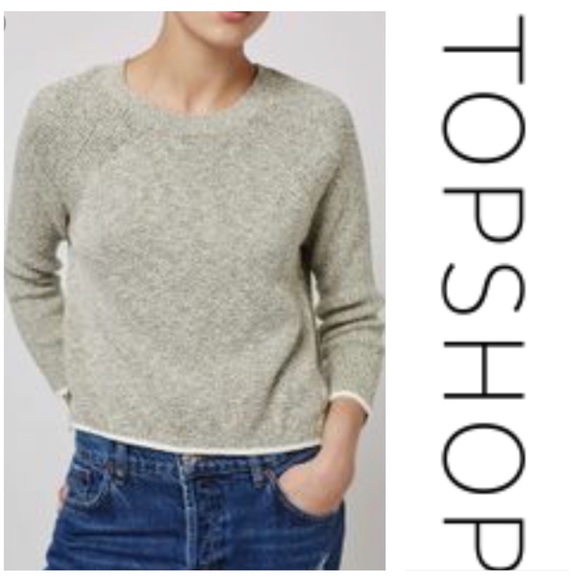 Topshop Sweaters - TOPSHOP Textured Knit Raglan Sleeve Sweater